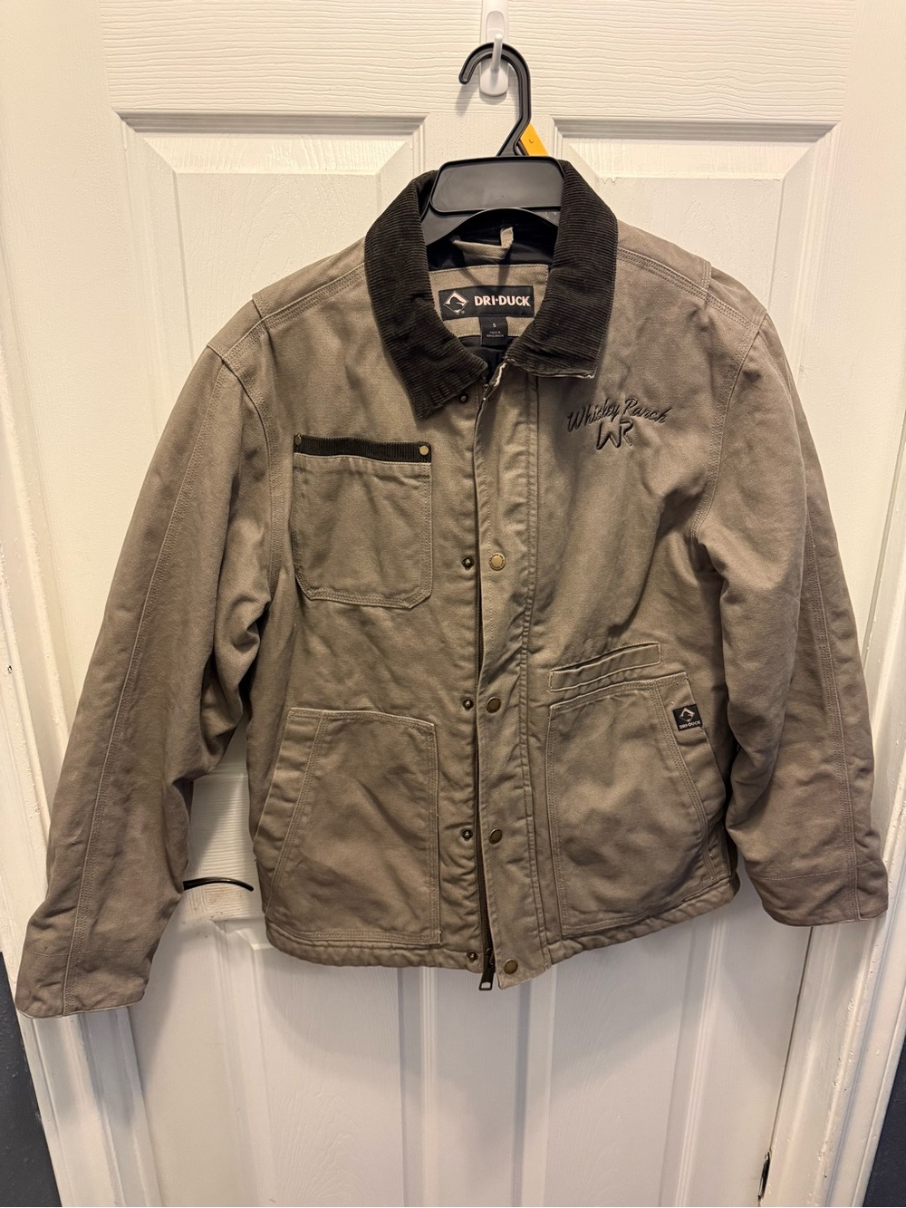 Men’s Gravel Canvas Field Jacket with Corduroy Collar